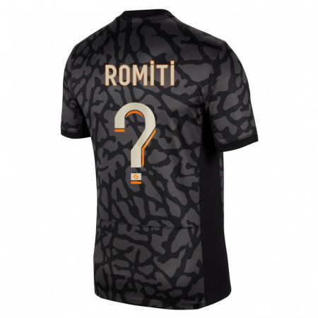 Kandiny Hombre Camiseta Olivia Romiti #0 Negro Equipación Tercera 2023/24 La Camisa Chile