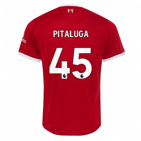Kandiny Mujer Camiseta Marcelo Pitaluga #45 Rojo 1ª Equipación 2023/24 La Camisa Chile