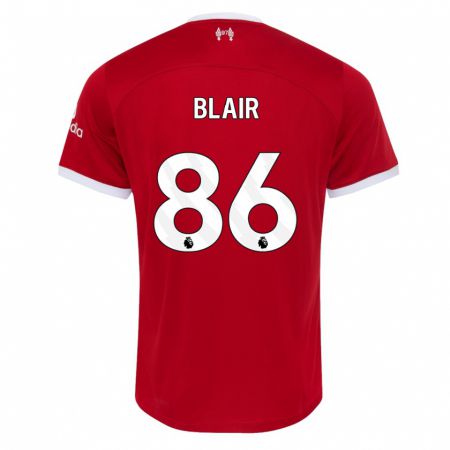 Kandiny Mujer Camiseta Harvey Blair #86 Rojo 1ª Equipación 2023/24 La Camisa Chile