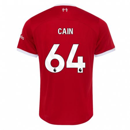 Kandiny Mujer Camiseta Jake Cain #64 Rojo 1ª Equipación 2023/24 La Camisa Chile