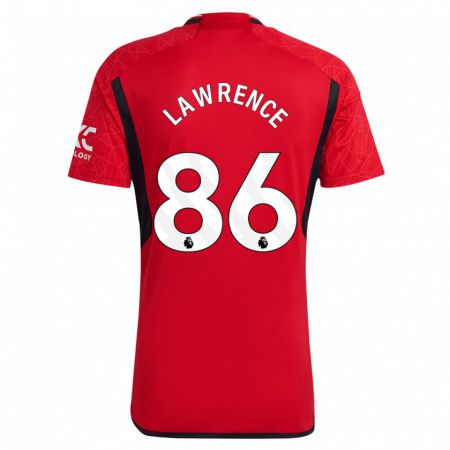 Kandiny Mujer Camiseta Marcus Lawrence #86 Rojo 1ª Equipación 2023/24 La Camisa Chile
