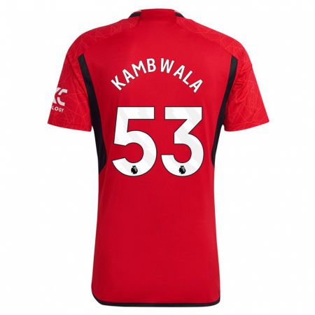 Kandiny Mujer Camiseta Willy Kambwala #53 Rojo 1ª Equipación 2023/24 La Camisa Chile