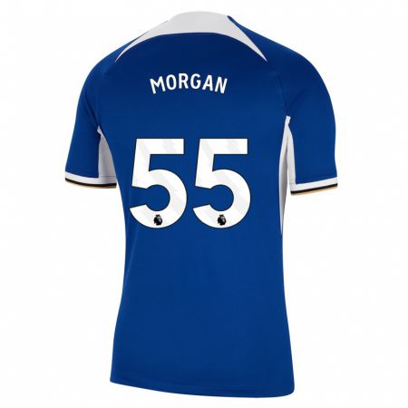 Kandiny Mujer Camiseta Jimmy-Jay Morgan #55 Azul 1ª Equipación 2023/24 La Camisa Chile