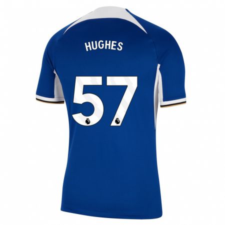 Kandiny Mujer Camiseta Brodi Hughes #57 Azul 1ª Equipación 2023/24 La Camisa Chile