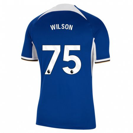 Kandiny Mujer Camiseta Kaiden Wilson #75 Azul 1ª Equipación 2023/24 La Camisa Chile