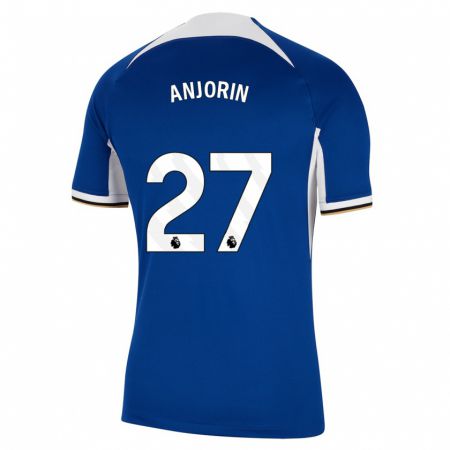 Kandiny Mujer Camiseta Tino Anjorin #27 Azul 1ª Equipación 2023/24 La Camisa Chile