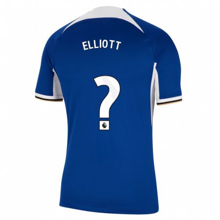 Kandiny Mujer Camiseta Ben Elliott #0 Azul 1ª Equipación 2023/24 La Camisa Chile