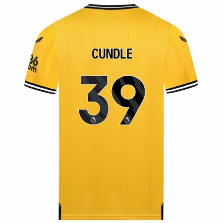 Kandiny Mujer Camiseta Luke Cundle #39 Amarillo 1ª Equipación 2023/24 La Camisa Chile