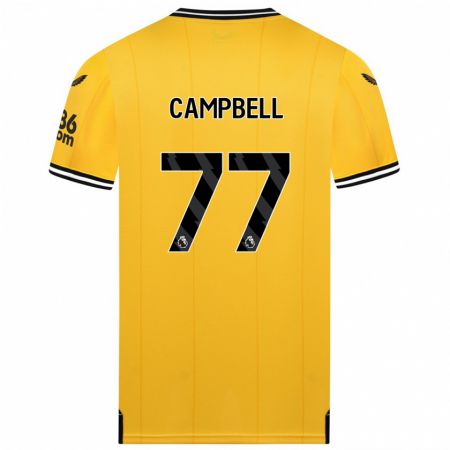Kandiny Mujer Camiseta Chem Campbell #77 Amarillo 1ª Equipación 2023/24 La Camisa Chile