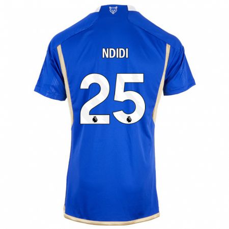 Kandiny Mujer Camiseta Wilfred Ndidi #25 Azul Real 1ª Equipación 2023/24 La Camisa Chile