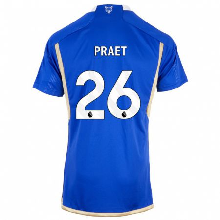 Kandiny Mujer Camiseta Dennis Praet #26 Azul Real 1ª Equipación 2023/24 La Camisa Chile