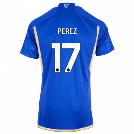 Kandiny Mujer Camiseta Ayoze Perez #17 Azul Real 1ª Equipación 2023/24 La Camisa Chile