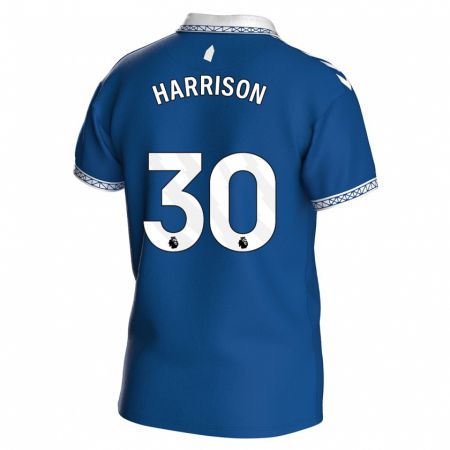 Kandiny Mujer Camiseta Jack Harrison #30 Azul Real 1ª Equipación 2023/24 La Camisa Chile