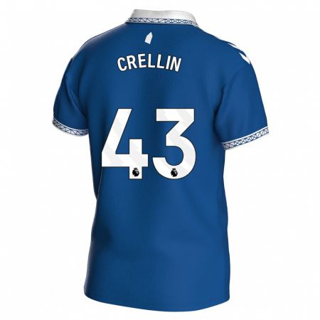 Kandiny Mujer Camiseta Billy Crellin #43 Azul Real 1ª Equipación 2023/24 La Camisa Chile
