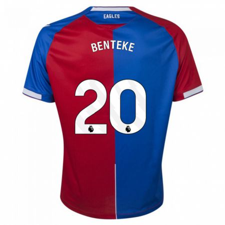 Kandiny Mujer Camiseta Christian Benteke #20 Rojo Azul 1ª Equipación 2023/24 La Camisa Chile