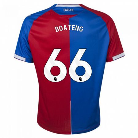 Kandiny Mujer Camiseta David Boateng #66 Rojo Azul 1ª Equipación 2023/24 La Camisa Chile