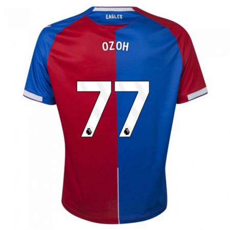Kandiny Mujer Camiseta David Ozoh #77 Rojo Azul 1ª Equipación 2023/24 La Camisa Chile