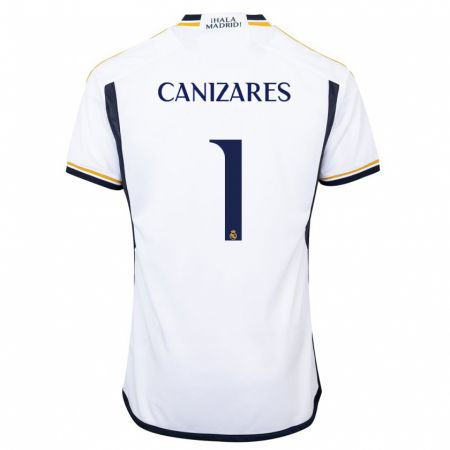 Kandiny Mujer Camiseta Lucas Cañizares #1 Blanco 1ª Equipación 2023/24 La Camisa Chile