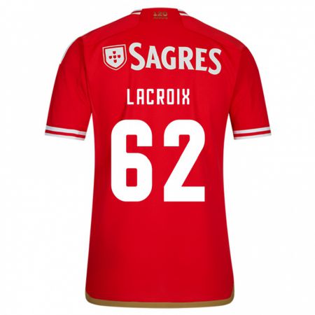Kandiny Mujer Camiseta Lenny Lacroix #62 Rojo 1ª Equipación 2023/24 La Camisa Chile