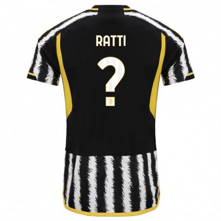 Kandiny Mujer Camiseta Leonardo Ratti #0 Blanco Negro 1ª Equipación 2023/24 La Camisa Chile