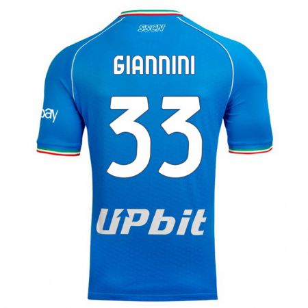 Kandiny Mujer Camiseta Enrico Giannini #33 Cielo Azul 1ª Equipación 2023/24 La Camisa Chile