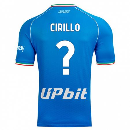 Kandiny Mujer Camiseta Gioele Cirillo #0 Cielo Azul 1ª Equipación 2023/24 La Camisa Chile