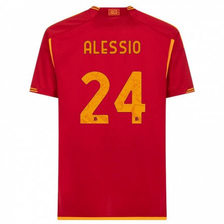 Kandiny Mujer Camiseta Filippo Alessio #24 Rojo 1ª Equipación 2023/24 La Camisa Chile