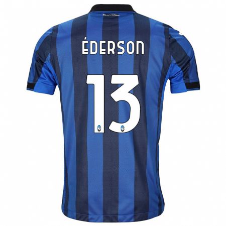 Kandiny Mujer Camiseta Éderson #13 Azul Negro 1ª Equipación 2023/24 La Camisa Chile