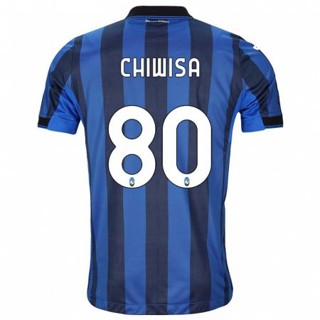 Kandiny Mujer Camiseta Mannah Chiwisa #80 Azul Negro 1ª Equipación 2023/24 La Camisa Chile