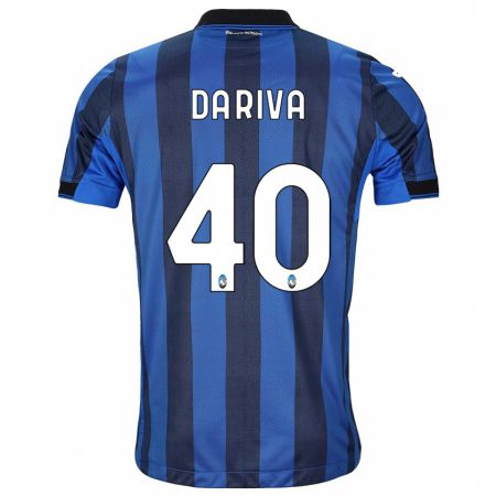 Kandiny Mujer Camiseta Jacopo Da Riva #40 Azul Negro 1ª Equipación 2023/24 La Camisa Chile