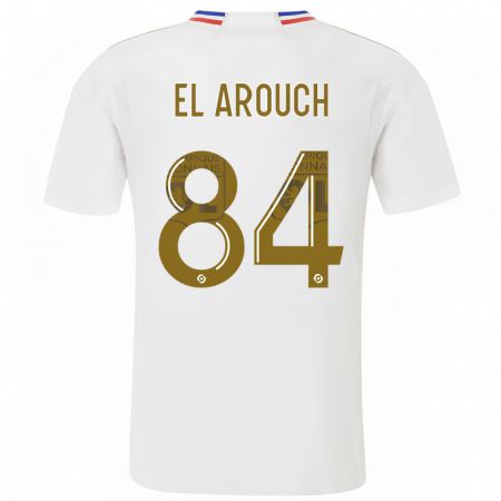 Kandiny Mujer Camiseta Mohamed El Arouch #84 Blanco 1ª Equipación 2023/24 La Camisa Chile