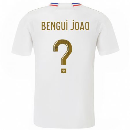 Kandiny Mujer Camiseta Justin Bengui Joao #0 Blanco 1ª Equipación 2023/24 La Camisa Chile