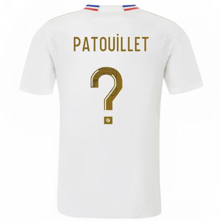 Kandiny Mujer Camiseta Mathieu Patouillet #0 Blanco 1ª Equipación 2023/24 La Camisa Chile