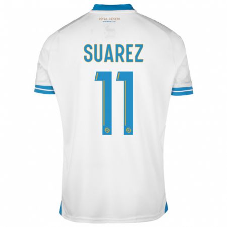Kandiny Mujer Camiseta Luis Suarez #11 Blanco 1ª Equipación 2023/24 La Camisa Chile