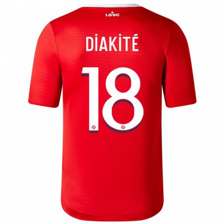 Kandiny Mujer Camiseta Bafodé Diakité #18 Rojo 1ª Equipación 2023/24 La Camisa Chile