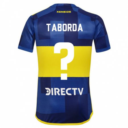 Kandiny Mujer Camiseta Jason Taborda #0 Azul Oscuro Amarillo 1ª Equipación 2023/24 La Camisa Chile
