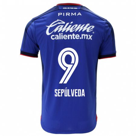 Kandiny Mujer Camiseta Ángel Sepúlveda #9 Azul 1ª Equipación 2023/24 La Camisa Chile