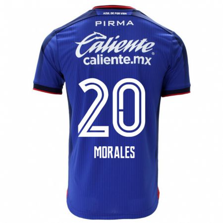 Kandiny Mujer Camiseta Iván Morales #20 Azul 1ª Equipación 2023/24 La Camisa Chile