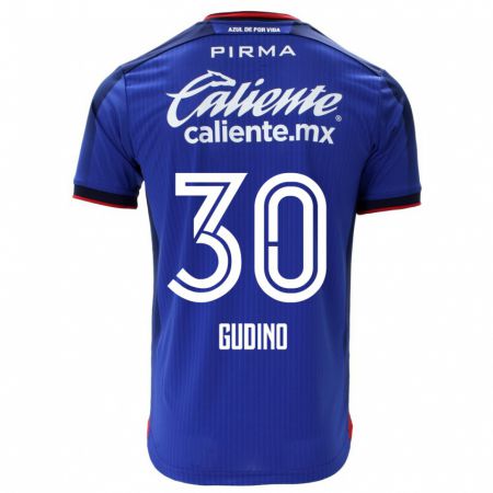 Kandiny Mujer Camiseta Andrés Gudiño #30 Azul 1ª Equipación 2023/24 La Camisa Chile
