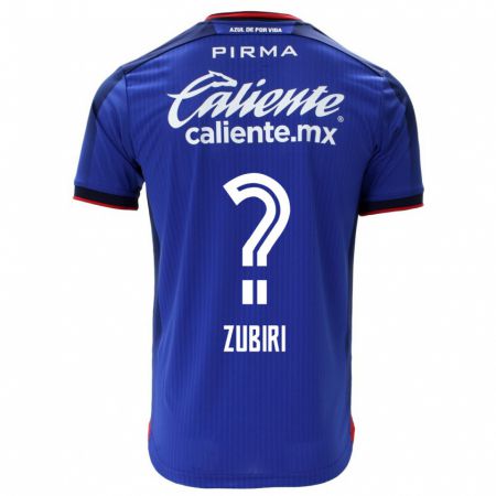 Kandiny Mujer Camiseta Alan Zubiri #0 Azul 1ª Equipación 2023/24 La Camisa Chile