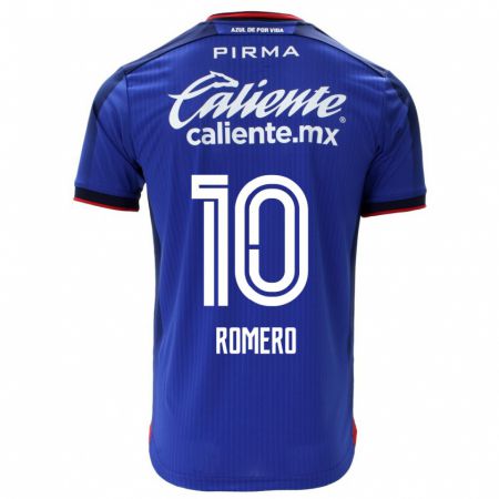 Kandiny Mujer Camiseta Angel Romero #10 Azul 1ª Equipación 2023/24 La Camisa Chile