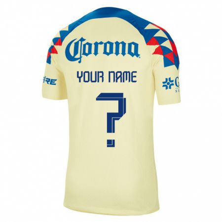Kandiny Mujer Camiseta Su Nombre #0 Amarillo 1ª Equipación 2023/24 La Camisa Chile