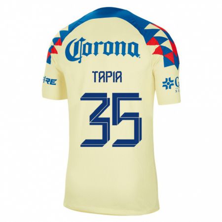 Kandiny Mujer Camiseta Fernando Tapia #35 Amarillo 1ª Equipación 2023/24 La Camisa Chile