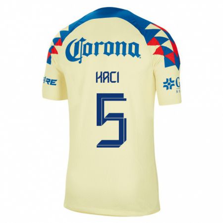 Kandiny Mujer Camiseta Aurelie Kaci #5 Amarillo 1ª Equipación 2023/24 La Camisa Chile