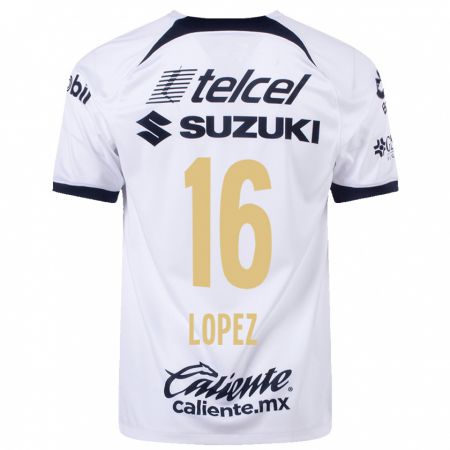 Kandiny Mujer Camiseta Samantha Lopez #16 Blanco 1ª Equipación 2023/24 La Camisa Chile