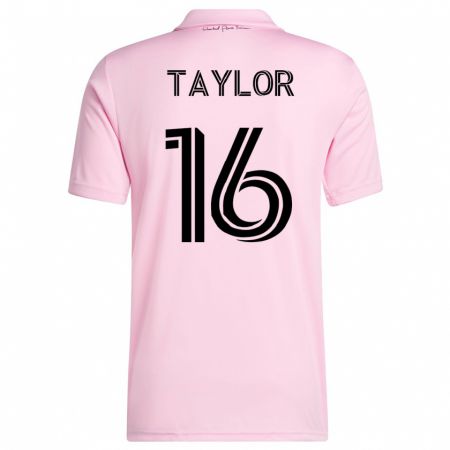 Kandiny Mujer Camiseta Robert Taylor #16 Rosa 1ª Equipación 2023/24 La Camisa Chile