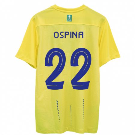 Kandiny Mujer Camiseta David Ospina #22 Amarillo 1ª Equipación 2023/24 La Camisa Chile