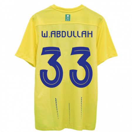Kandiny Mujer Camiseta Waleed Abdullah #33 Amarillo 1ª Equipación 2023/24 La Camisa Chile