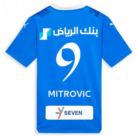 Kandiny Mujer Camiseta Aleksandar Mitrovic #9 Azul 1ª Equipación 2023/24 La Camisa Chile
