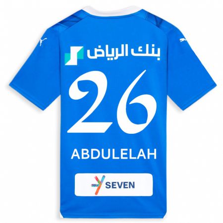 Kandiny Mujer Camiseta Abdulelah Al-Malki #26 Azul 1ª Equipación 2023/24 La Camisa Chile